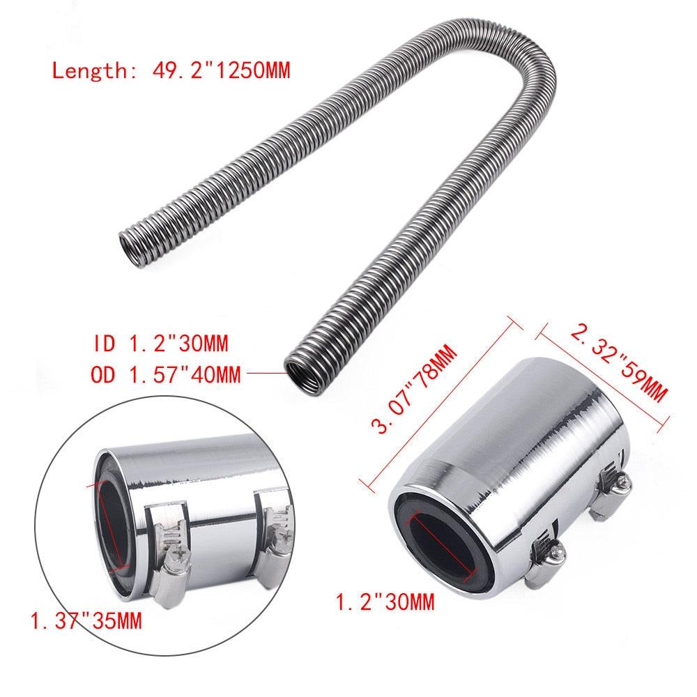 Universal Stainless Steel Radiator Flexible Coolant Water Hose Kit with Caps