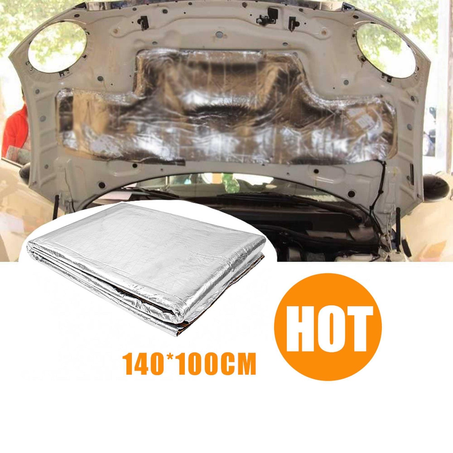 Sound Heat Deadening Insulation Mat Deadener Pad Hood Engine Roof Firewall Waterproof