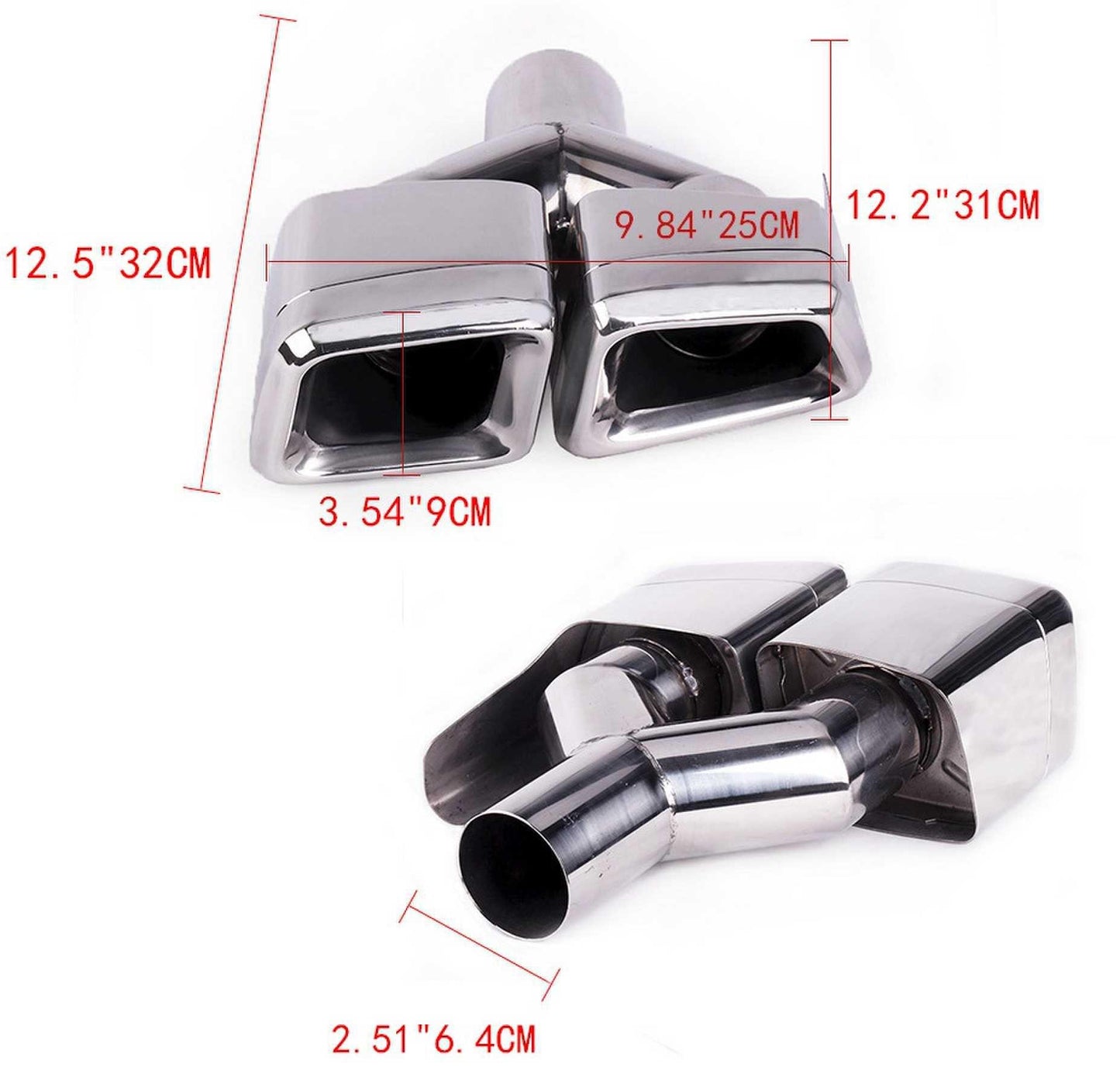 2010-2013 Mercedes Benz GL X164 Dual Exhaust Tips Exhaust Muffler