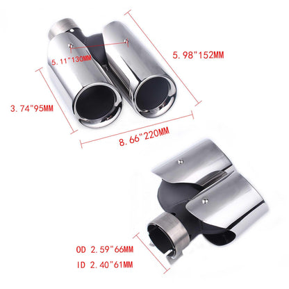 2014 Porsche Macan Dual Exhaust Tips Exhaust Muffler