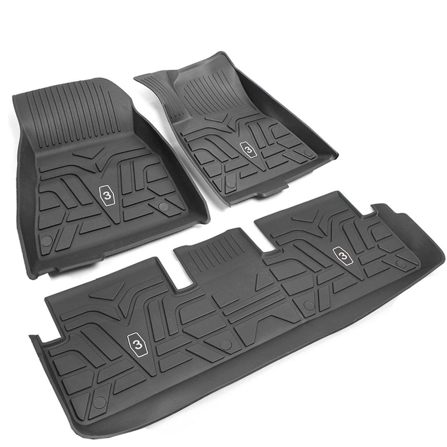 Floor Mats Set Single-Layer Left Rudder Foot Pad for Tesla Model3/Y