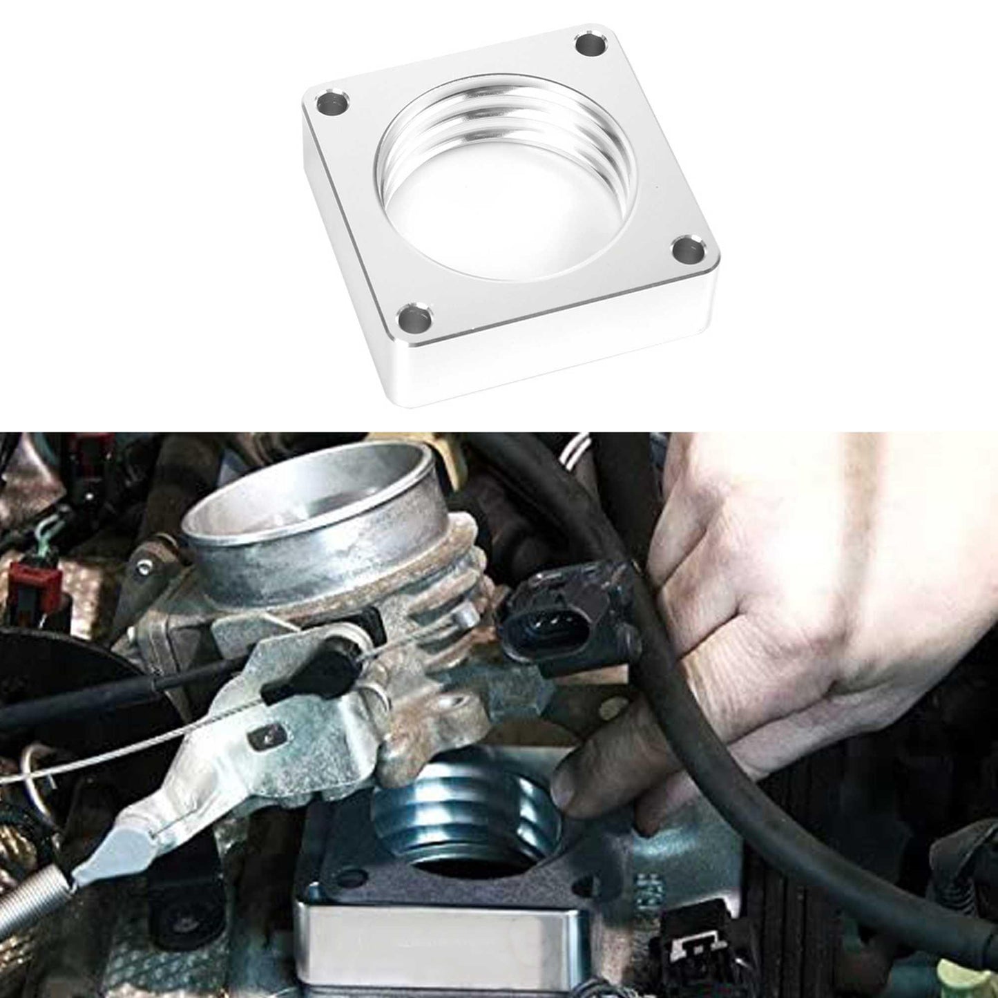 4-Bolt Throttle Body Spacer for 87-06 Jeep Wrangler TJ/YJ/XJ/MJ
