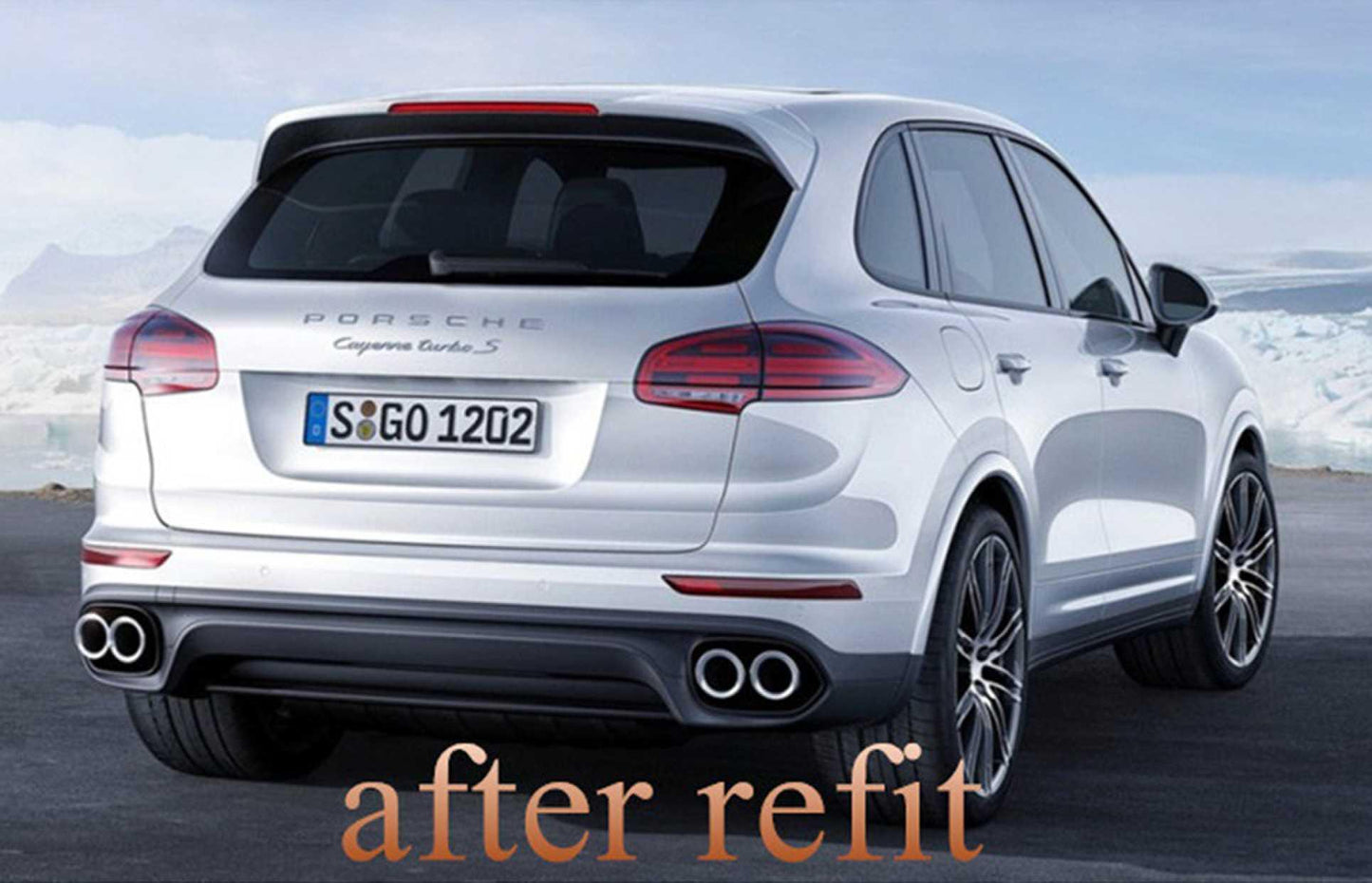 2015 Porsche Cayenne 8100 Dual Exhaust Tips Exhaust Muffler