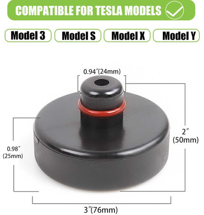 4Pcs Car Rubber Lifting Jack Pad Adapter Tool Chassis for Model 3 Model S Model X