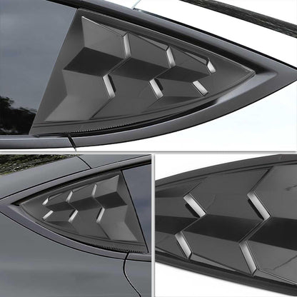 Carbon Fiber Side Window Louvers Cover Vent Cover for Model 3 2017-2021