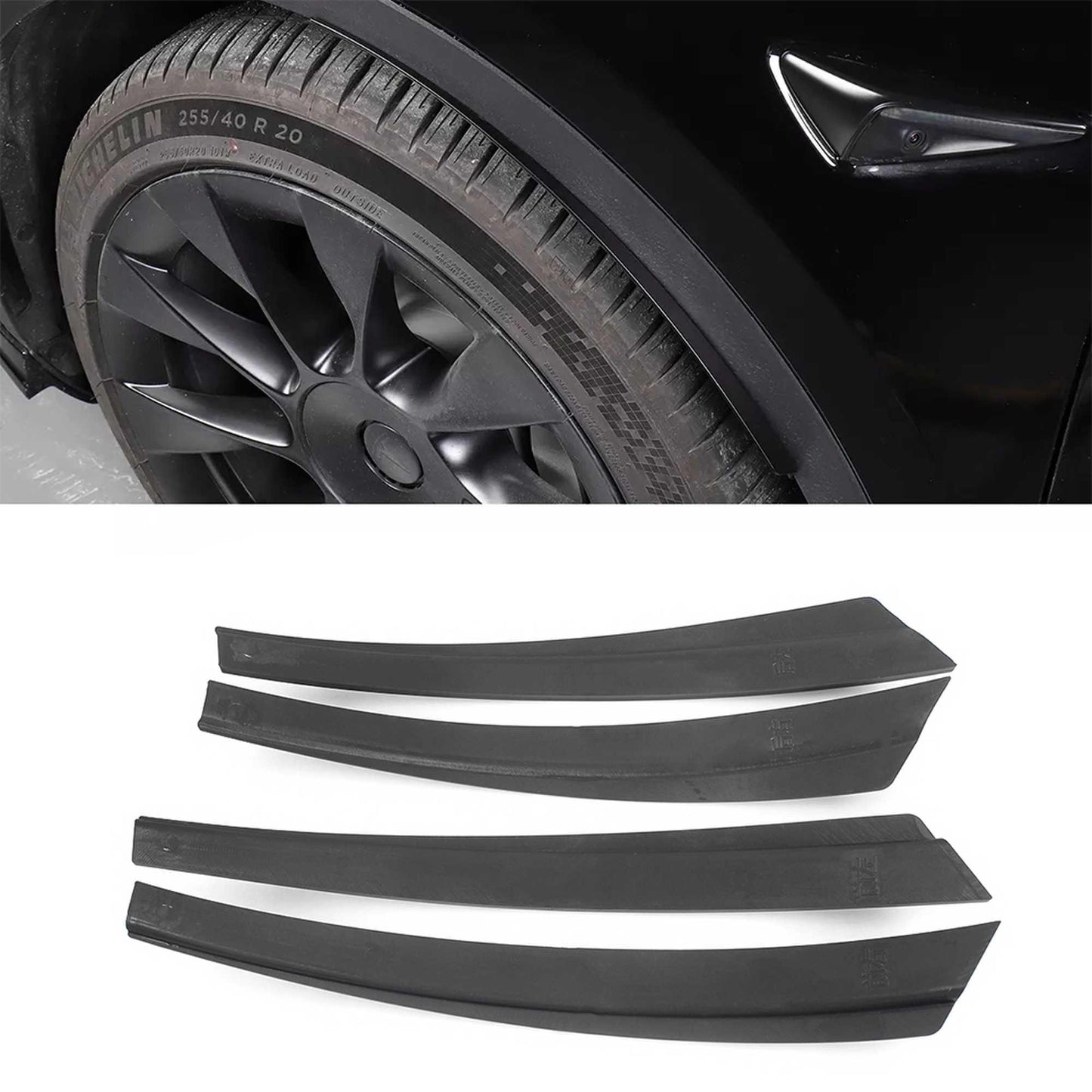 ABS Car Mudguard Fender Flares Wheel Eyebrow Protector for Tesla Model Y 2020 2021