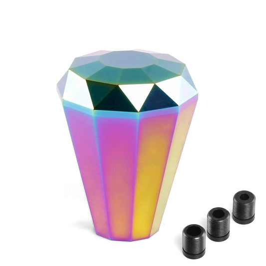 Universal Aluminum Diamond Shape Shift Knob with 3 Adapters