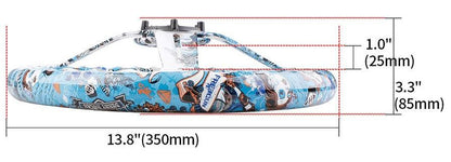 14Inch/350mm Acrylic Steering Wheel Graffiti Steering Wheel 6 Bolt with Horn
