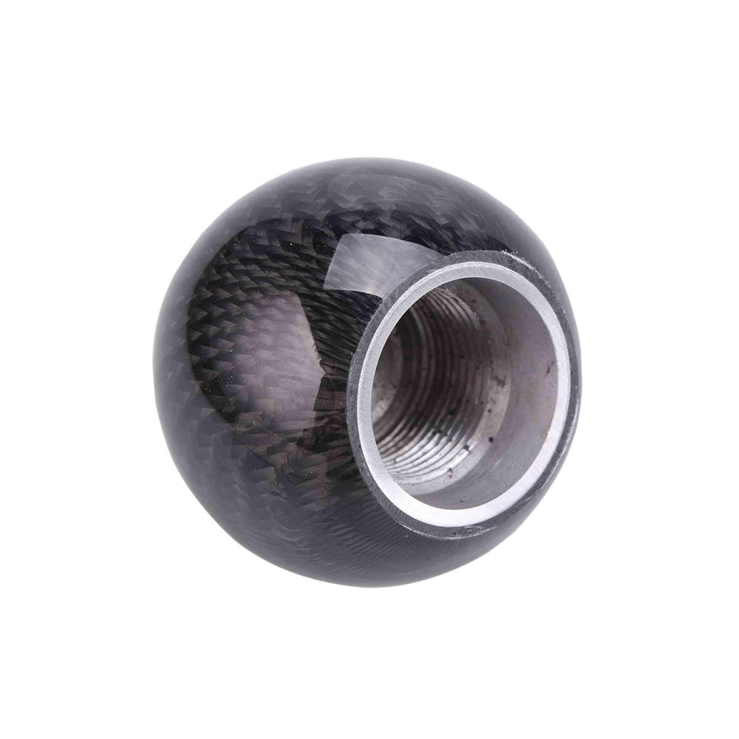 Universal Carbon Fiber Shift Knob Car Manual Shift Lever Handle with 3 Adapters