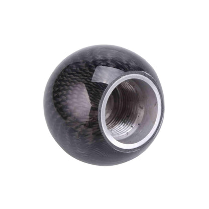 Universal Carbon Fiber Shift Knob Car Manual Shift Lever Handle with 3 Adapters