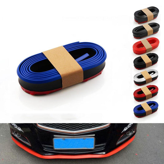 Universal 2.5m Car Bumper Lip Stickers Protector Front Bumper Lip Splitter Car Sticker Body Kits Rubber Strip