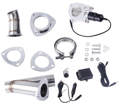 Universal Electric Stainless Exhaust Cutout Cut Out Dump Valve/Switch with Remote Control