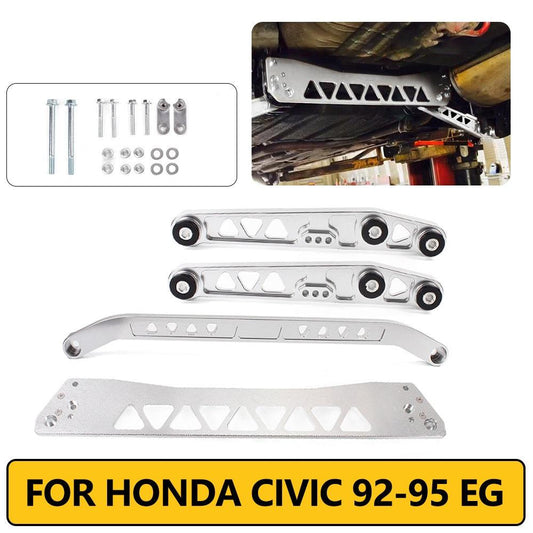 Rear Lower Control Arms LCA Set with Rear Subframe Brace with Rear Lower Tie Bar for Honda Civic 92-95 EG