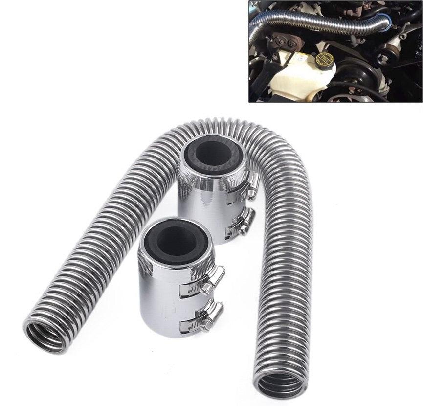 Universal Stainless Steel Radiator Flexible Coolant Water Hose Kit with Caps