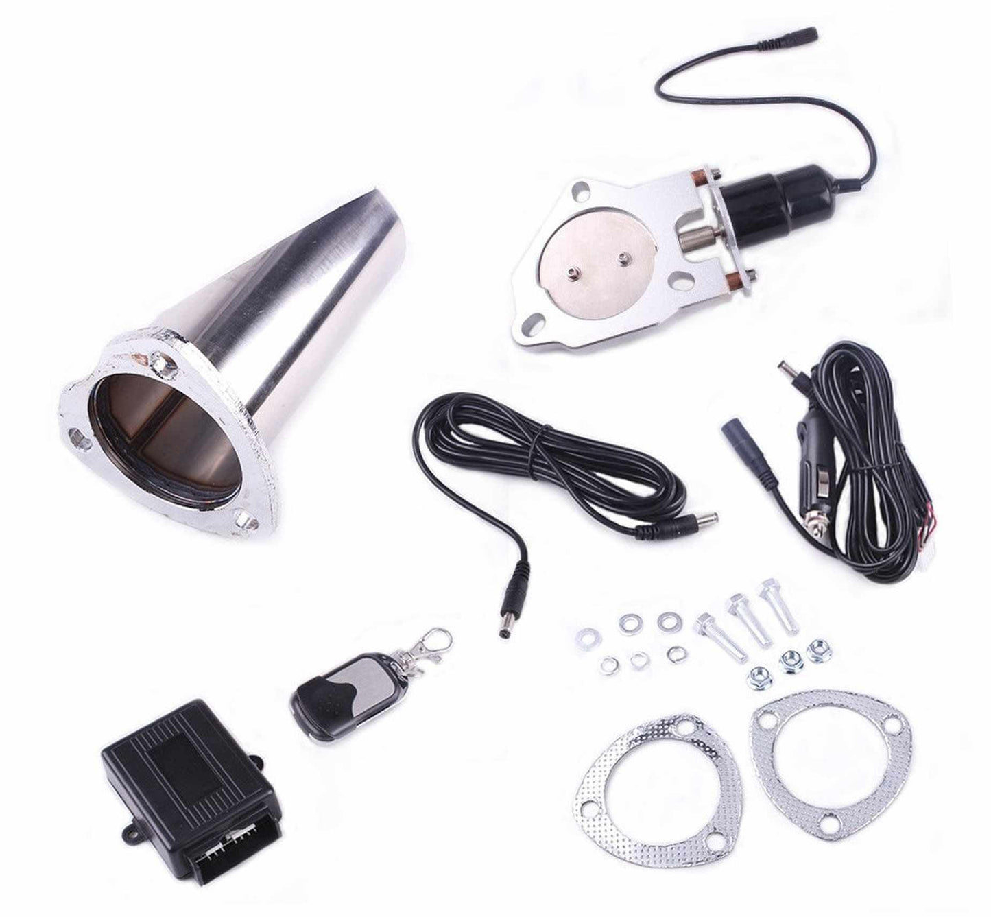 2.48 Inch Electric Exhaust Downpipe Cutout E-Cut Out Dual-Valve Remote Wireless
