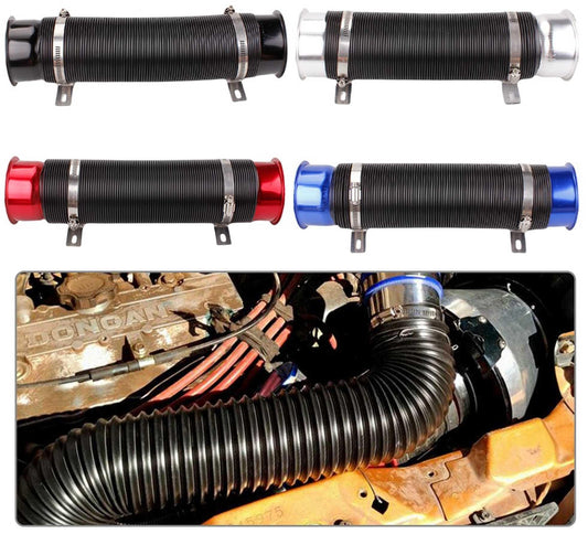 Universal 76mm Car Cold Air Turbo Intake Inlet Pipe Adjustable Flexible Duct Tube Hose Cold Feed Duct Pipe