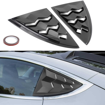 Carbon Fiber Side Window Louvers Cover Vent Cover for Model 3 2017-2021
