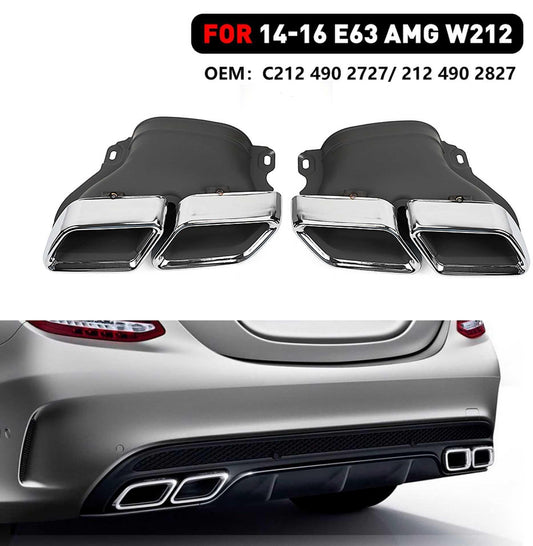 2014-2016 Mercedes Benz E/S Class W212/W222 Dual Exhaust Tips Exhaust Muffler