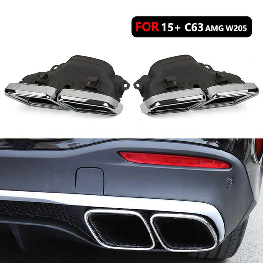 Mercede Benz AMG W205 C63 Dual Exhaust Tips Exhaust Muffler
