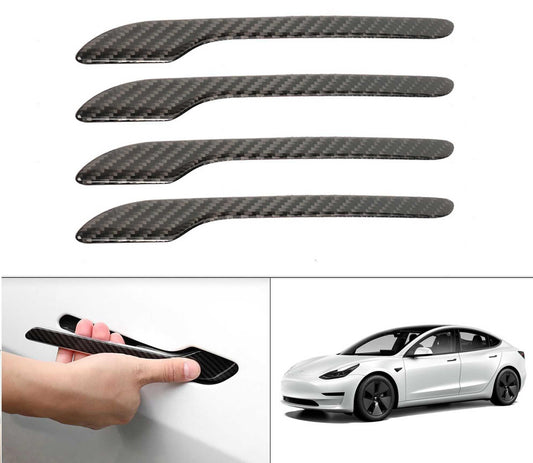Tesla Carbon Fiber Door Handle Cover Protector Sticker