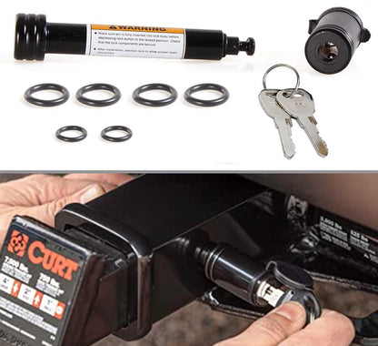 Universal 5/8 inch Car Trailer Hitch Lock Set for 2 inch Hitch Receiver