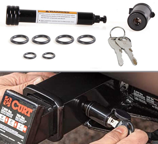 Universal 5/8 inch Car Trailer Hitch Lock Set for 2 inch Hitch Receiver