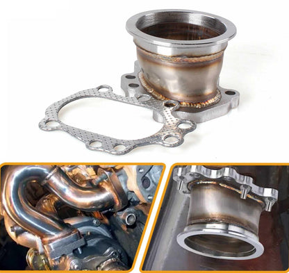 Turbo Adaptor Flange for T25 T28 Gt25 Gt28 8 Bolt 3 inch 76mm V Band Turbo Outlet Downpipe Flange