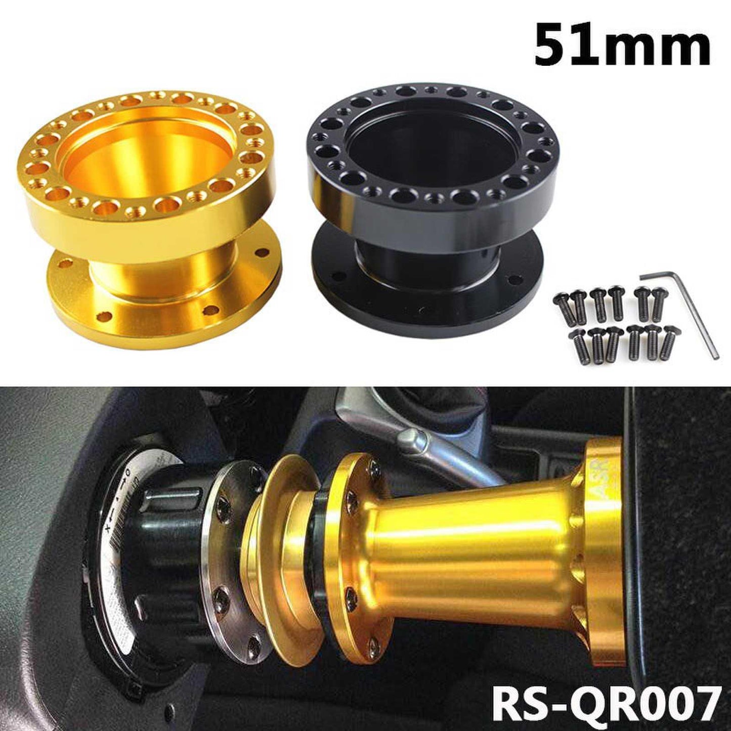 Steering Wheel Hub Adapter Spacer 51MM/76MM/101MM Modified Steering Wheel Heightening
