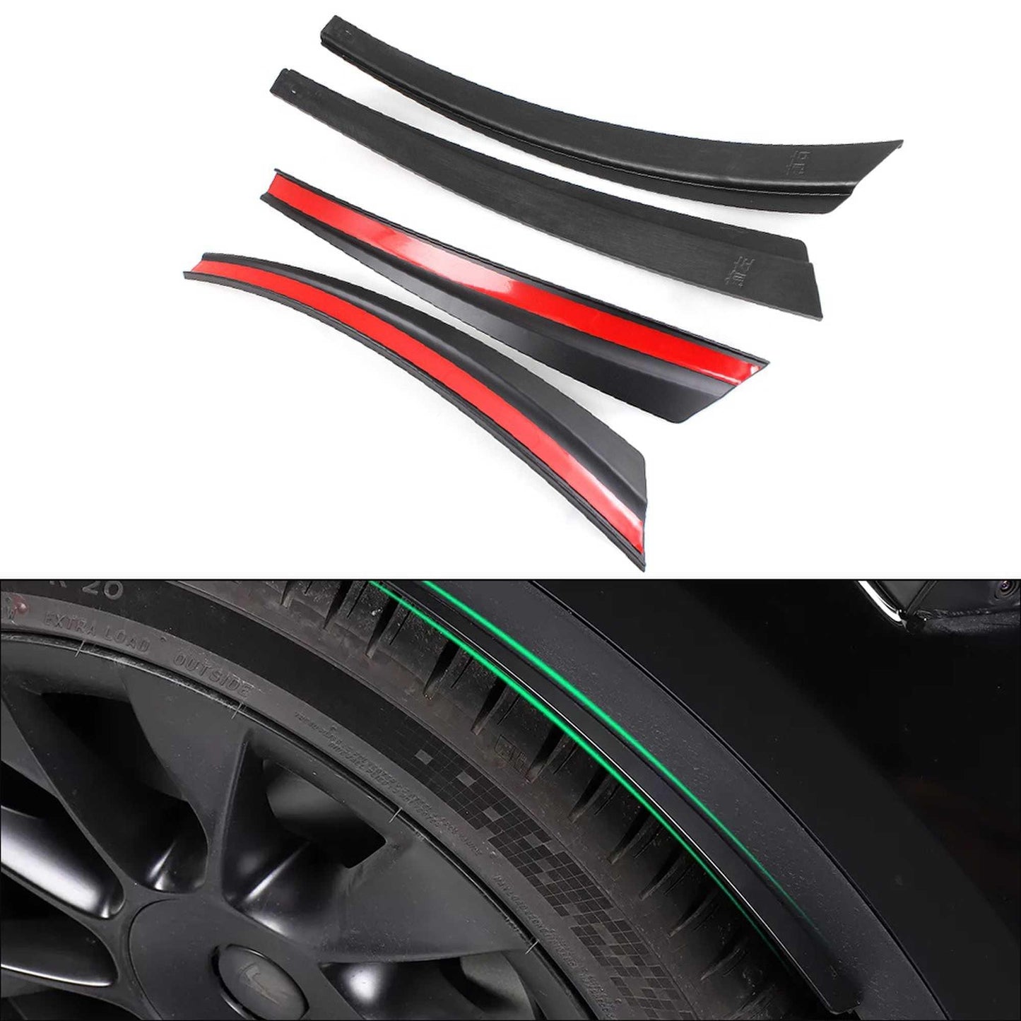 ABS Car Mudguard Fender Flares Wheel Eyebrow Protector for Tesla Model Y 2020 2021