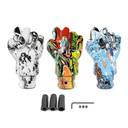 Universal Resin Shift Knob Hand Graffiti Gear Shifter Knob