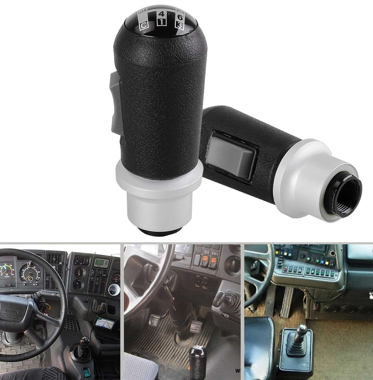 6 Speed+R+C Truck Gear Shifter Lever Knob with Gearbox Splicer Switch for Scania 3 Series 4 Series 1377386