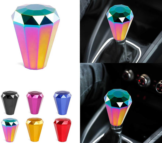 Universal Aluminum Diamond Shape Shift Knob with 3 Adapters