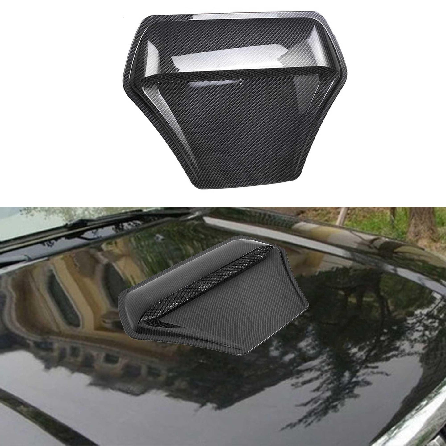 Universal Carbon Fiber Engine Hood Vent Inlet Air Intake