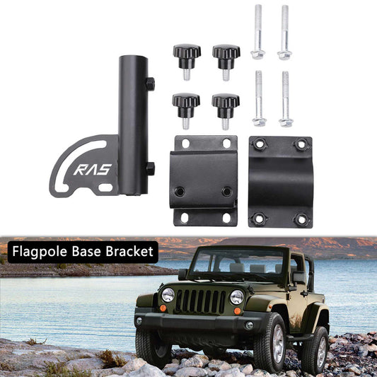 Off-Road Flag Holder Flagpole Flag Pole Antenna Base Bracket for Car Motorcycle Bike