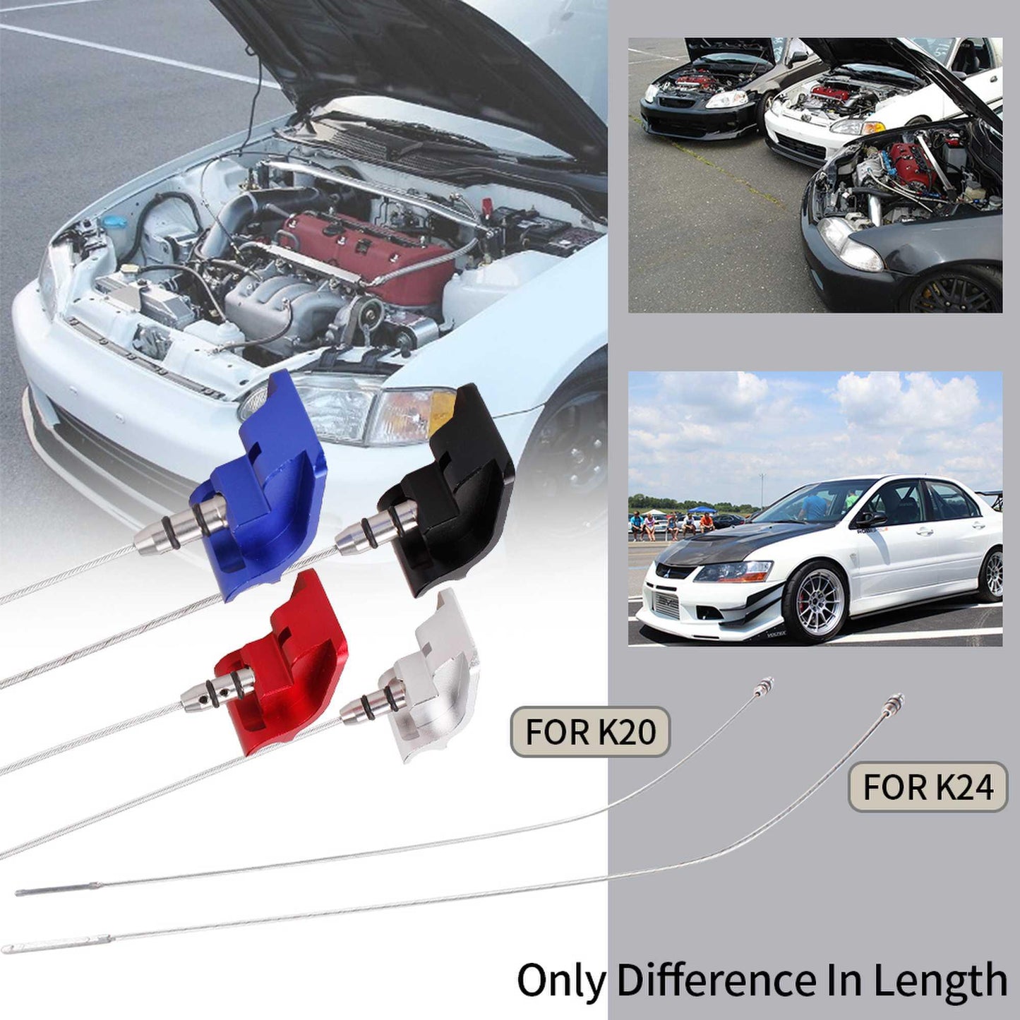 Billet Oil Dipstick Oil Level Check Tool for Honda Acura K20 K24 K-Series Engine