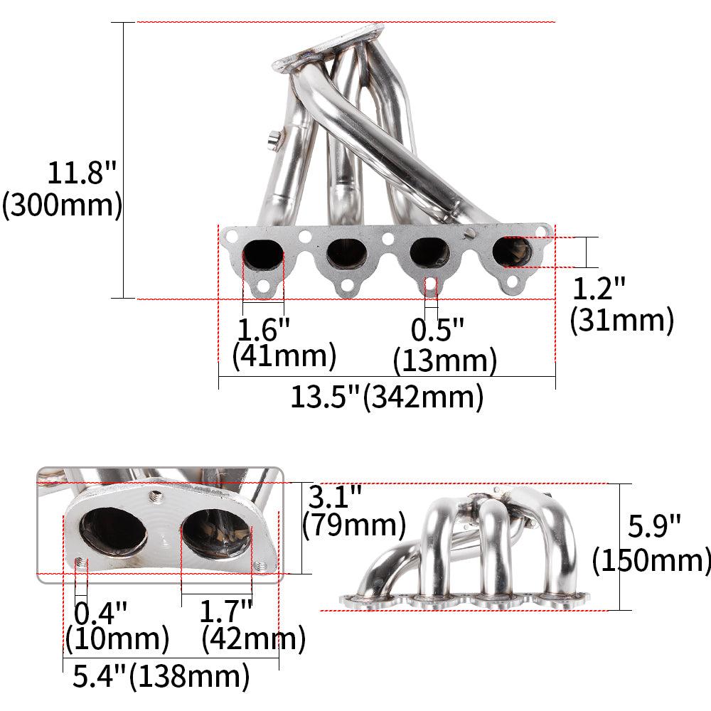 Exhaust Manifold for Honda Civic 88-00 CRX/Del Sol D-Series D15/D16 Engine