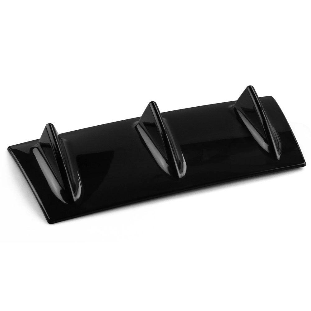 Universal 14 inch ABS Rear Bumper Lip Chassis Diffuser Spoiler Shark 3 Fin Style Rear Chassis Protection Spoiler