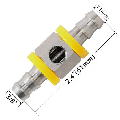 3/8Inch 1/2Inch Fuel Line Fuel Pressure Gauge Sensor T-Fitting Adapter