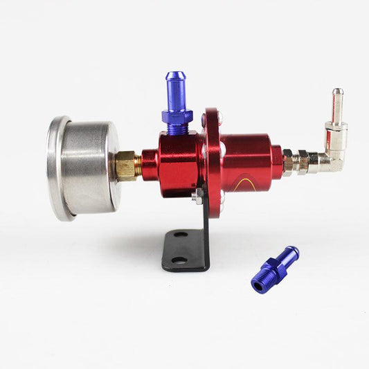 Adjustable Fuel Pressure Regulator with Gauge 0-140 PSI Universal 6AN