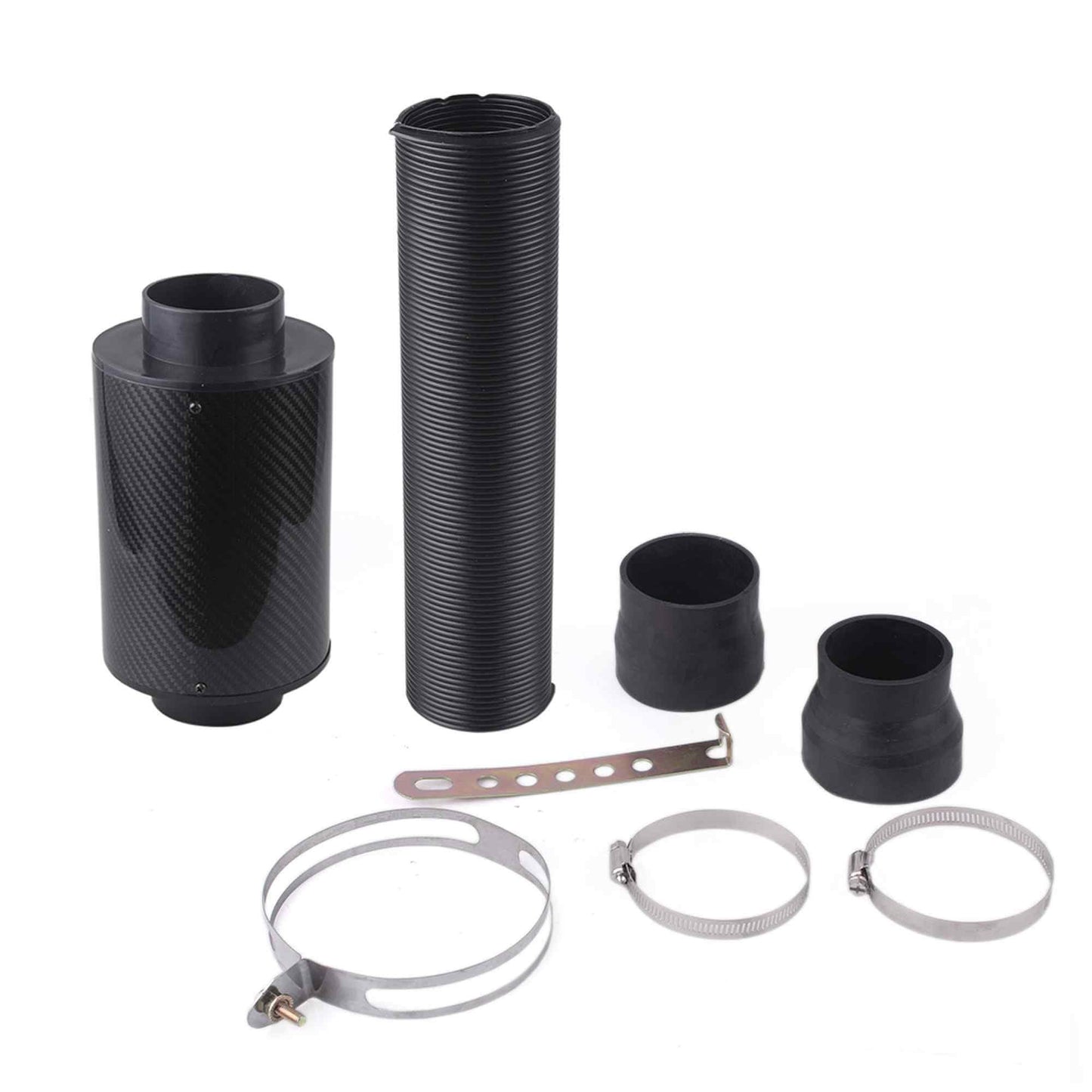 Universal 3inch Carbon Fiber Cold Feed Induction Kit Cold Air Filter Box Intake Kit