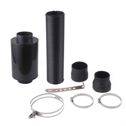 Universal 3inch Carbon Fiber Cold Feed Induction Kit Cold Air Filter Box Intake Kit