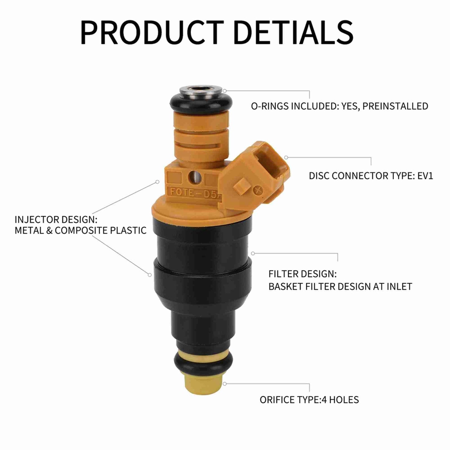 8 Pcs Fuel Injector Fit for Ford Mustang Excursion Expedition Crown Victoria 4.6L 5.0L 5.4L 5.8L