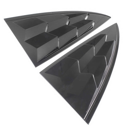 Carbon Fiber Side Window Louvers Cover Vent Cover for Model 3 2017-2021