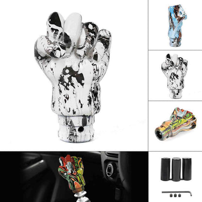 Universal Resin Shift Knob Hand Graffiti Gear Shifter Knob