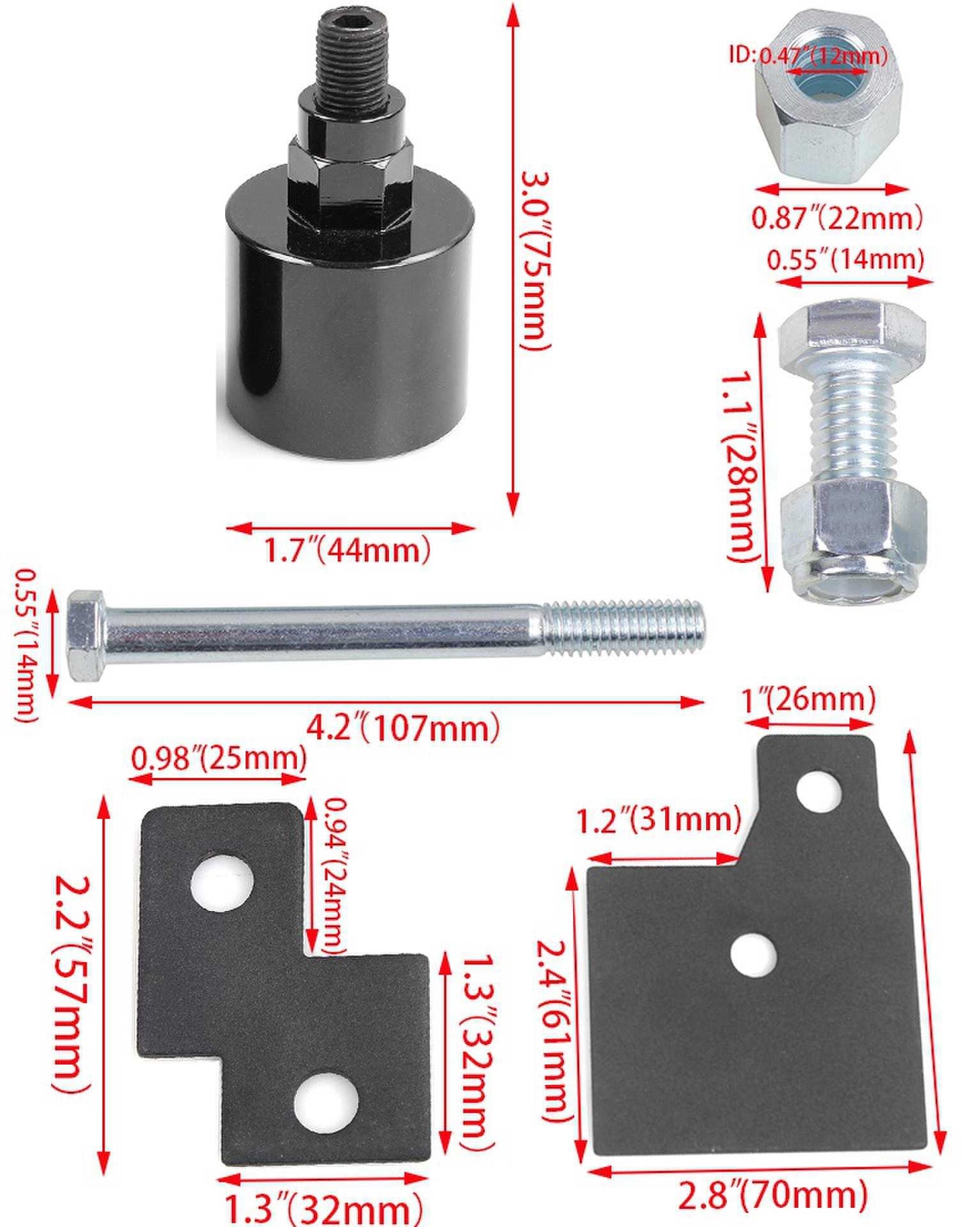 2Inch Lift Kit Front and Rear Suspension Compatible 1999-2021 Polaris Sportsman 500 570 600 700 800