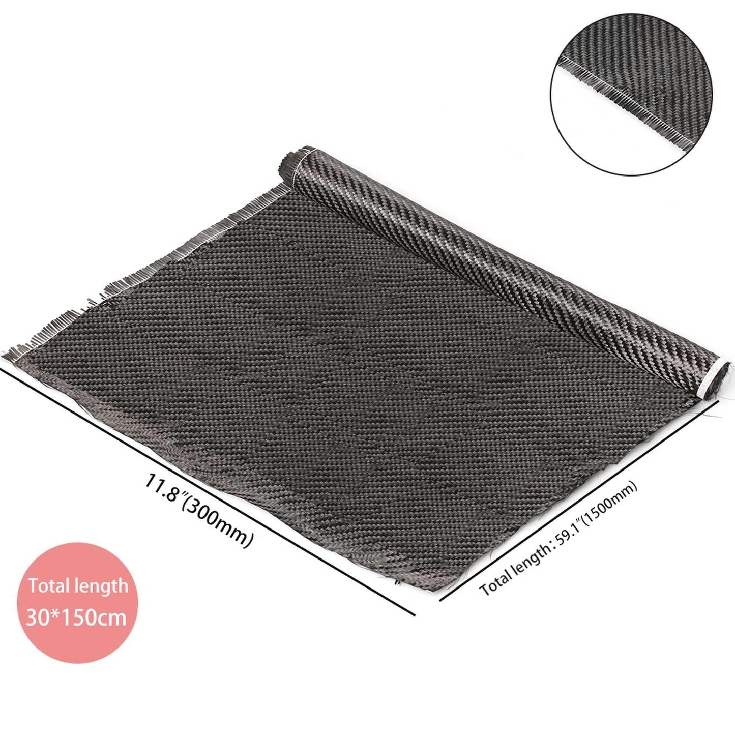 Real Carbon Fiber Cloth 3K/220Gsm 0.28mm Thickness Twill Honeycomb Hybrid DIY Fabric