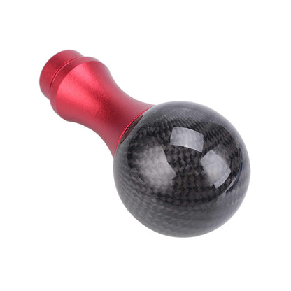 Universal Carbon Fiber Shift Knob Car Manual Shift Lever Handle with 3 Adapters