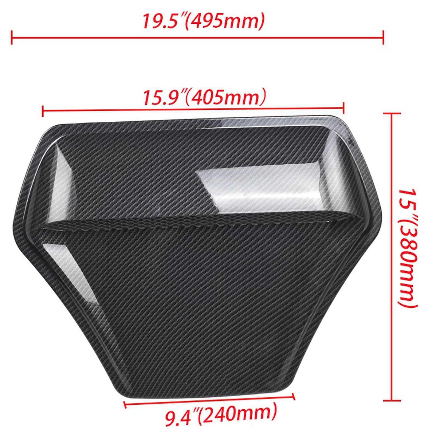Universal Carbon Fiber Engine Hood Vent Inlet Air Intake