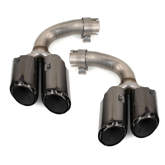 2018-2022 Porsche Cayenne Dual Round Exhaust Tip Exhaust Muffler