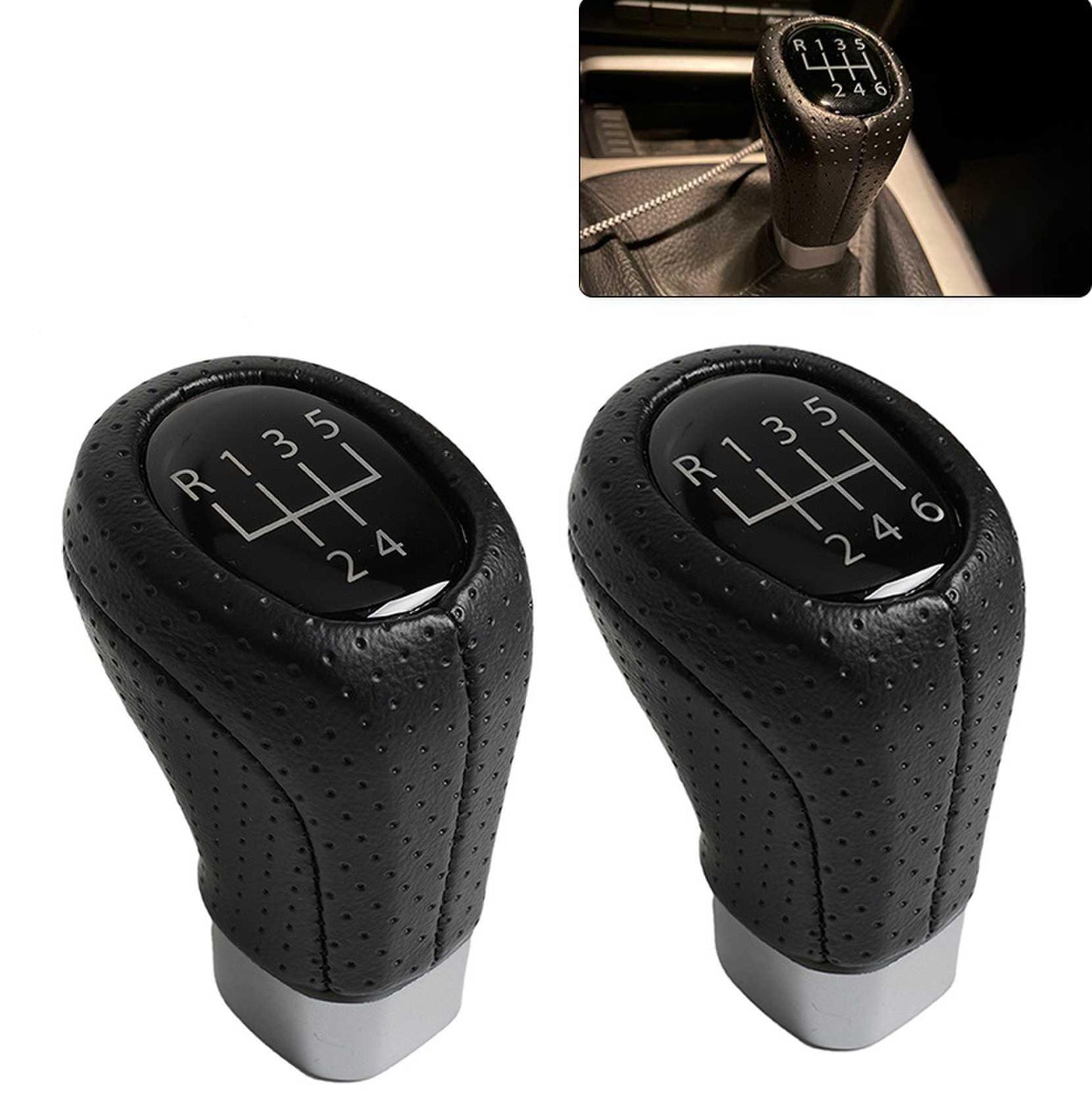5/6 Speed Shift Knob Leather Gear Stick Shift Knob for BMW 1 3 Series